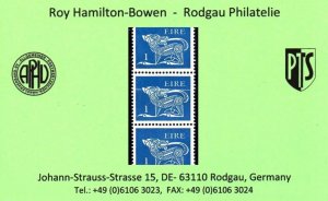 1975 Gerl no. wmk. 1p with dextrinated gum, vertical strip of 20 with mill-join