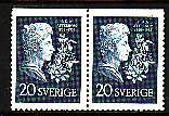 Sweden-Sc#486 unused NH 20o dark blue pair-Per Atterbom-Poet--1955-