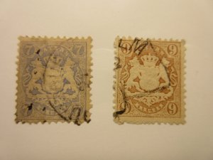 German States BAVARIA Scott 26, 27 USED Lot11 Cat $8.50