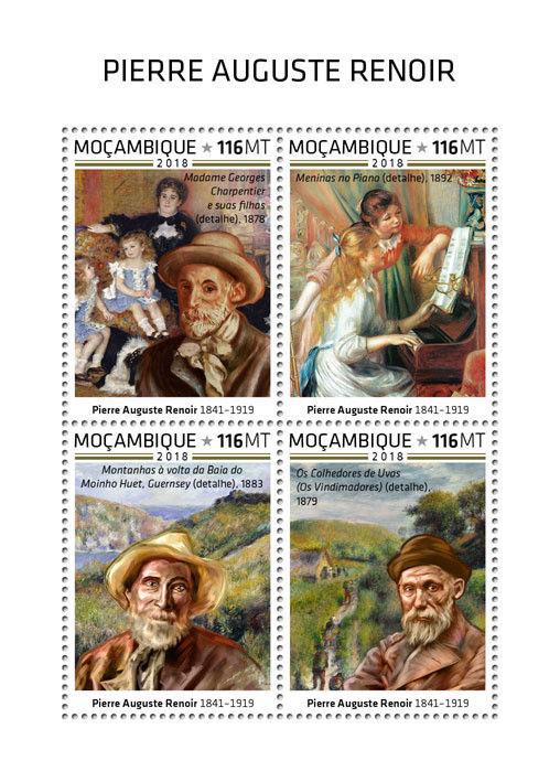 Z08 MOZ18518a MOZAMBIQUE 2018 Pierre Auguste Renoir MNH ** Postfrisch