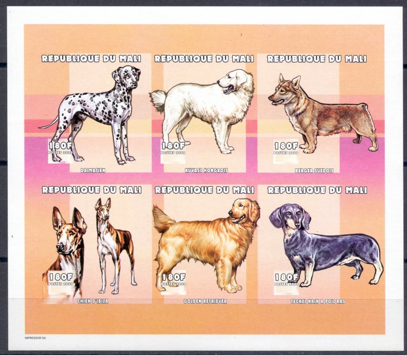 Mali. 2000. 2522B-27B. Dog fauna. MNH.