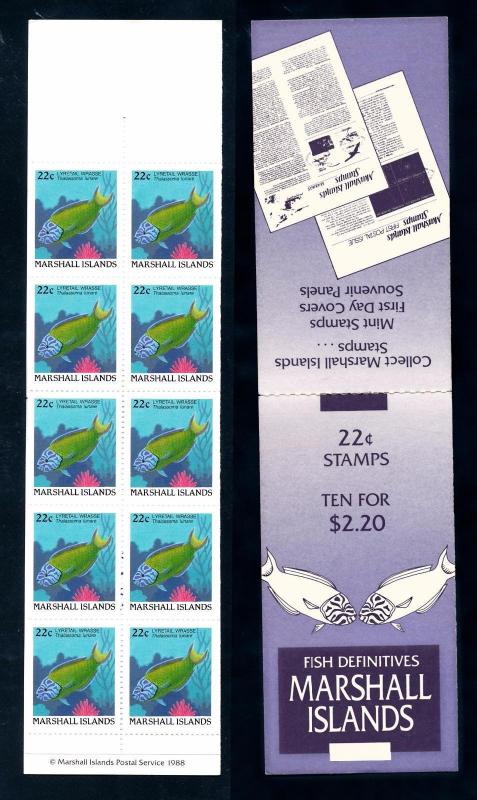 [49734] Marshall Islands 1988 Marine life Fish MNH Booklet