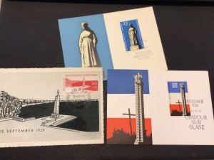 German Democratic Republic set of 3 classic Memorial unused postal cards 60541