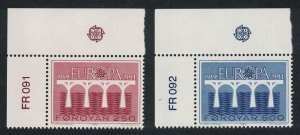 Faroe Is. Bridges Europa CEPT 2v Corners 1984 MNH SG#94-95