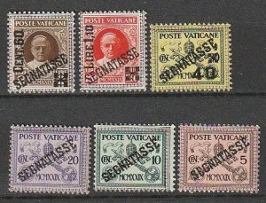 Vatican   1931   Postage Due Set   MLH  Sc# J1-6 FVF