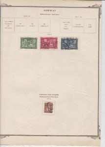 norway early stamps  on album page ref r11430
