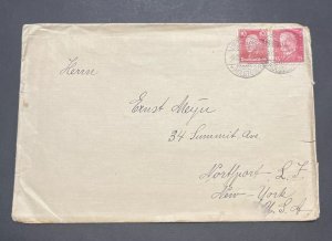 WW2 WWII German Germany Deutsche North Port New York Cover Envelope W 2 Stamps
