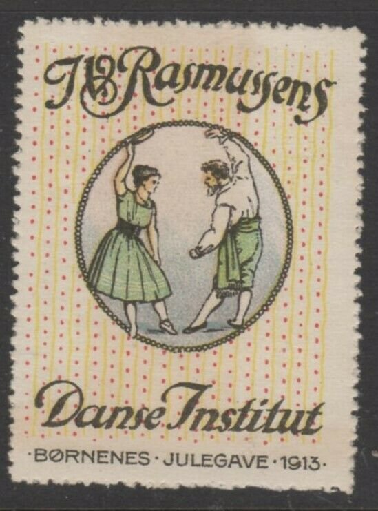 Denmark - Rasmussen's Dance Institute 1913 Advertising Stamp- NG