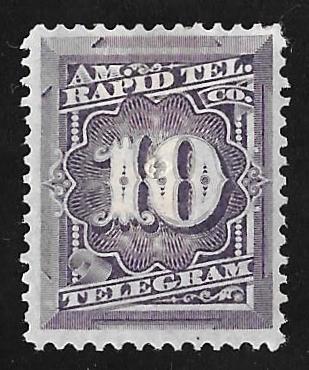 #1T4  10 cents Prepaid Telegraph Stamp used VF