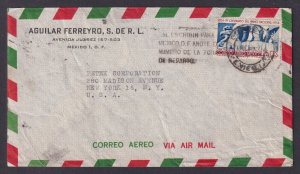 Mexico 1954 Air Mail cover Mexico City to New York USA