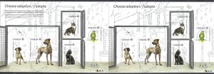 Canada #2641a P Adopt-a-Pet (2013). Booklet of 10 stamps. Five designs. MNH