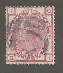 Great Britain Scott #61 plate #20 Used  Scott CV $100.00