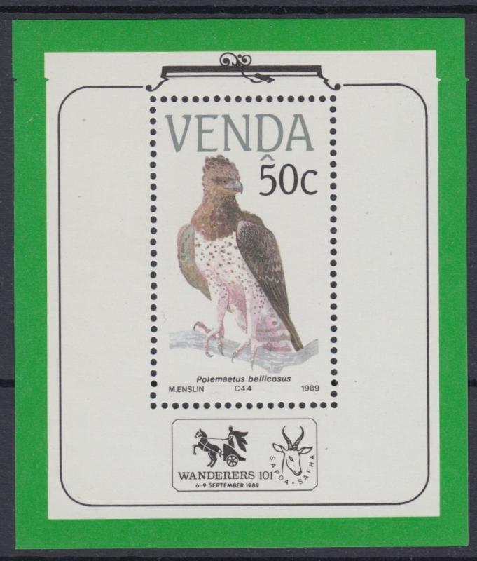 XG-AC785 VENDA - Birds, 1989 Of Prey, Endangered Species MNH Sheet