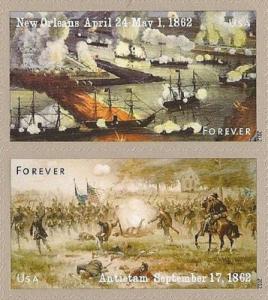 US 4664-4665 4665a Civil War 1862 forever vert pair set MNH 2012