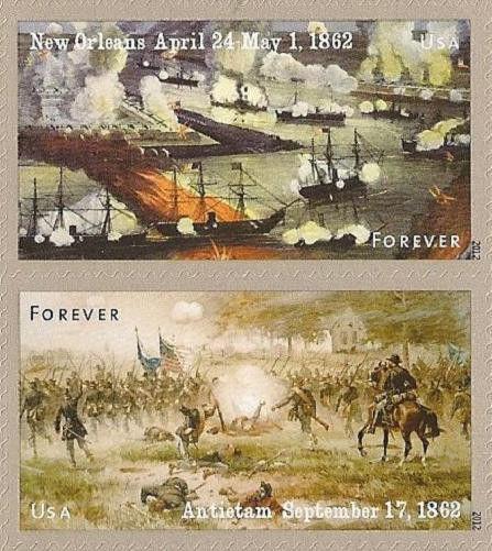 US 4664-4665 4665a Civil War 1862 forever vert pair set MNH 2012