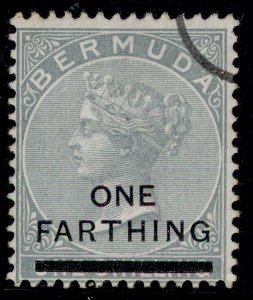 BERMUDA EDVII SG30b, ½d on 1s bluish grey, FINE USED.