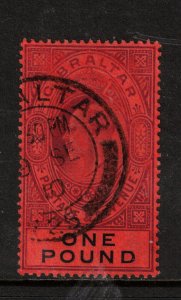 Gibraltar #64 Extra Fine Used With Neat Sept 1910 Date Stamp