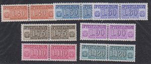 Italy - 1956-58 - SC QY5-11 - LH/NH - Complete set