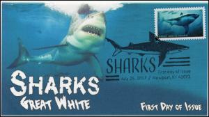 17-191, 2017, Sharks, Great White, Pictorial Postmark, FDC