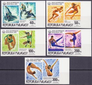 Madagascar. 1976. 775B-779B BL10B 6LB. Sports OI. MNH.