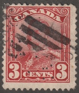 Canada, Scott#151,  used, hinged,  no gum,  perfin.#QC-151