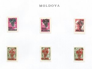 MOLDOVA - 1992 - Grapes o/p on USSR - Perf 6v Set - M L H