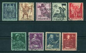 Switzerland 1941 SC# 270 - 278 U SCV(2014) = $3.00