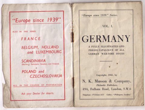 Germany 1939-1945 - Scarce H.R.Harmer Stamp Catalogue - War Period: F-VF