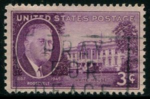 932 US 3c Roosevelt Memorial, used