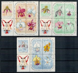 Cuba 1966 Used Stamps Scott 1179-1193 Christmas Flowers Orchids