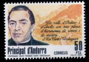 Andorra  (Spanish) Scott 157 MNH**  1983 Visit of Monsignor Jacinto stamp