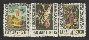 SE)1967 PARAGUAY, PAINTINGS, HOLY WEEK, RAFAEL, P.P. RUBENS, & EL GRECO,