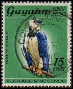Guyana 45 - Used - 15c Harpy Eagle (1968) +