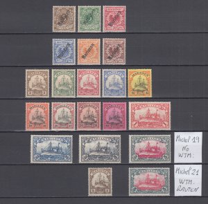 1900/1919 German Colonies Marianas Full Collection Michel 1/21 MLH