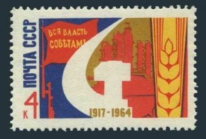 Russia 2951 two stamps,MNH.Michel 2975. 47th Ann.of October Revolution,1964.