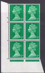 PVC 7d Pre-decimal Machin 2B head A perf A Cyl 4 Dot UNMOUNTED MINT