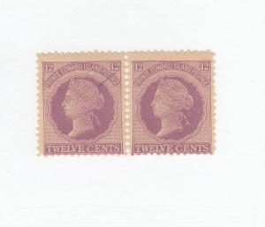 PRINCE EDWARD ISLAND REF# KM47 # 16 VF-MNH 12cts Q/VICTORIA PAIR CAT VALUE $36