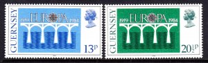 Guernsey 1984 EUROPA Complete Mint MNH Set SC 281-282