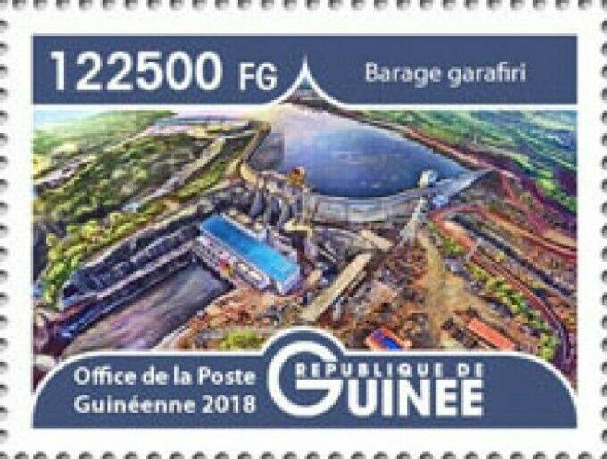 Guinea - 2019 Landscapes Garafiri Dam - Stamp - GU1801local05a