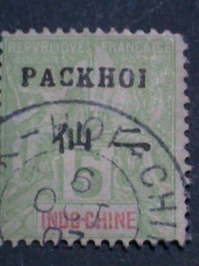 ​CHINA STAMP-1903-SC#4-FRANCE OFFICE IN CHINA-PACK-HOI SURCHARGE TAX-USED-VF