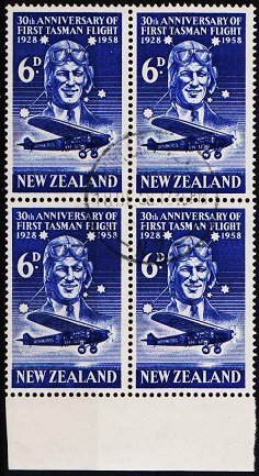 New Zealand. 1958 6d (Block of 4) S.G.766 Fine Used