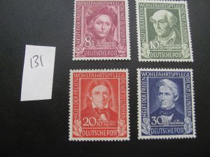 GERMANY 1949 MNH  SC B310-313 SET XF $82.50  (131)