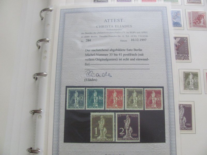 GERMANY BERLIN MNH 3 BOREK ALBUMS 1949-1990 ALSO COMPLETE USED XF (259) DESCRIP.