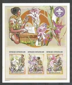 2002 Boy Scouts Central Africa lillies minisheet Imperf