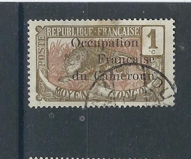 Cameroun 116 Y&T 53 1c Green Olive & Brown Used F/VF 1916 SCV $110.00