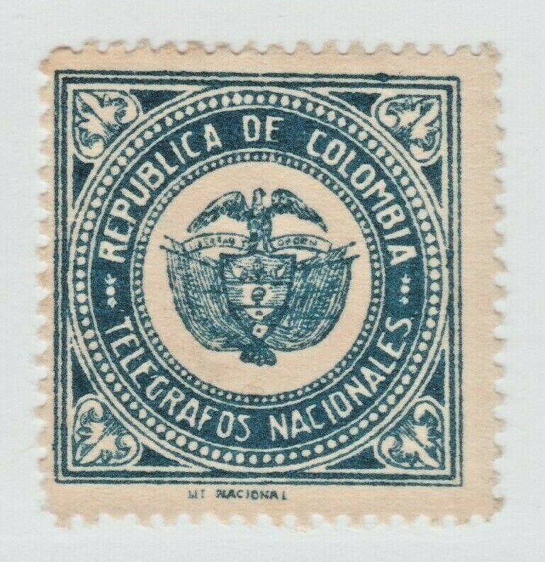 Columbia Telegraph envelope seal fiscal revenue Stamp 5-1-21 -no gum- extra nice