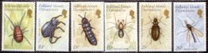 Falkland Islands 1982 SC# 1L66-71 Insects MNH-OG E35