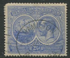 Bermuda - Scott 68 - KGV Definitive  - Wmk 4 -1920 - VFU -Single 2.1/2p Stamp