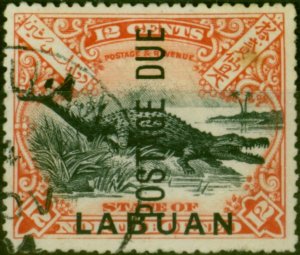 Labuan 1901 12c Black & Vermilion SGD7b P.15 Fine Used