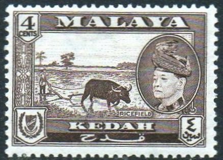 Kedah 1957 4c Ricefield MH